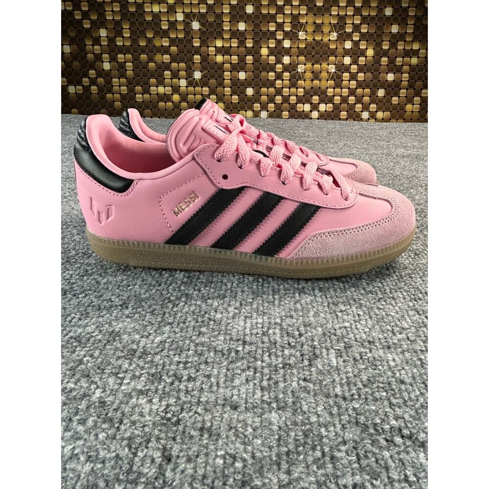 Adidas Samba Messi Pink Black Gum Sneakers Youth 4 Women's 5.5 Soccer Shoes - Picture 7 of 11